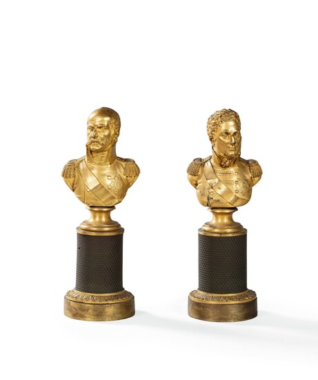 A pair of busts of Generals of the First French Empire | Paire de bustes de Généraux de l'Empire, Louis-François Jeannest