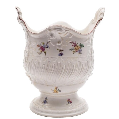 A rare Chelsea 'rococo' pedestal ice bucket: with shell and ...