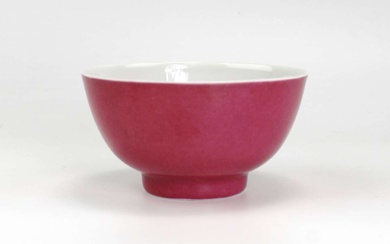 A ruby-pink bowl