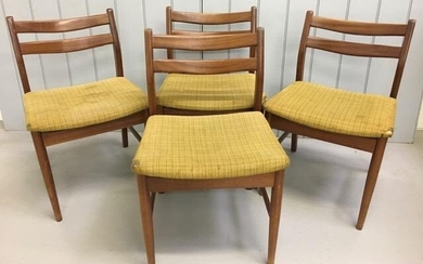 A set of four, mid-century dining chairs. Dimensions(cm) H78(46...