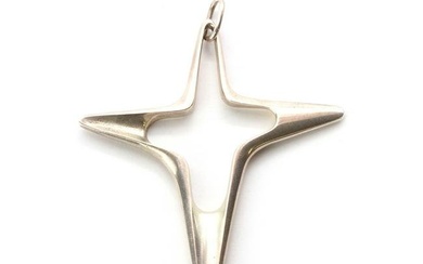 A silver cross pendant, by Georg Jensen