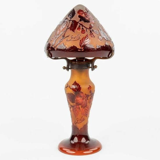 A table lamp made of pÃ¢te-de-verre glass in the style