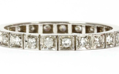 A white gold diamond full eternity ring