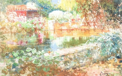ANDRÃ‰S LARRAGA MONTANER (1860 / 1931) "Pond"