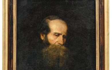 ANTIQUE AMERICAN OIL PAINTING PORTRAIT OF OLD MAN