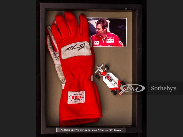 Al Unser Jr Race Worn and Signed Gloves