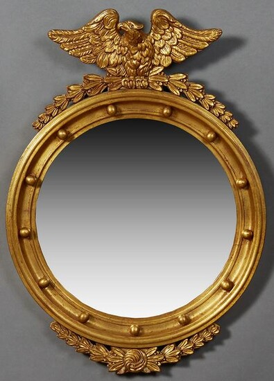 American Federal Style Carved Gilt Bullseye Mirror