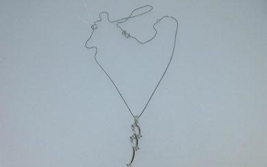 An 18ct white gold and diamond pendant with chain