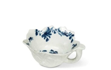 An 18th century Worcester blue and white pickle dish, circa 1755
