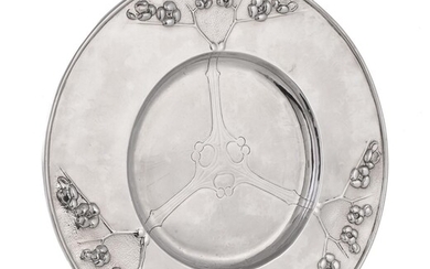 An Art Nouveau silver plate by G. L. Connell Ltd.