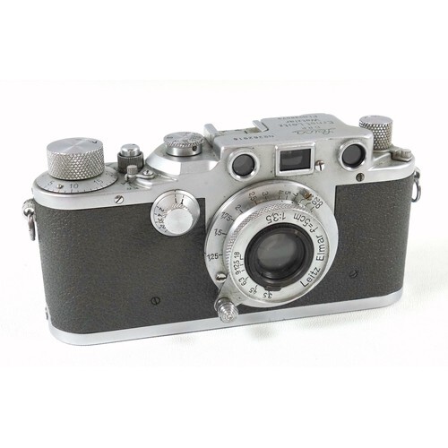 An Ernest Leitz Wetzlar Leica IIIb camera stamped Luftwaffen...