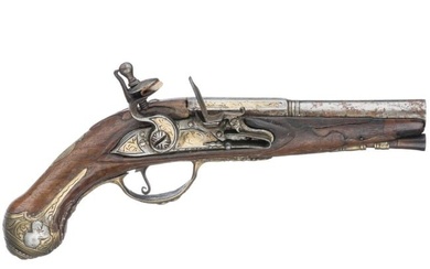 An Italian flintlock traveller's pistol by A. Rosini in Gardone Val Trompia, circa 1780