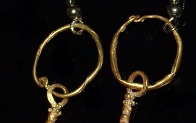 Ancient Egypt, Greco–Roman Period Yellow gold Earrings