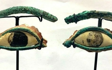 Ancient Egyptian Bronze eyes and eyebrows