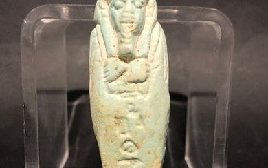 Ancient Egyptian Faience Small Shabti for Wah-ib-Ré