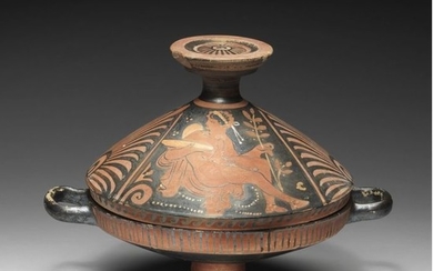 Ancient Greek Ceramic red-figure lekanis, 21 x 21,5 cm EX-BONHAMS