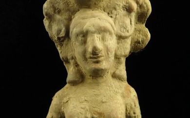 Ancient Greek Terracotta statuette of Baubo - Greco-Egyptian goddess Fertility Idol - 13 cm