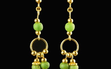 Ancient Roman Earrings with Roman glass beads