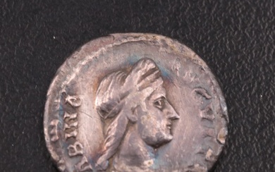 Ancient Roman Imperial Denarius of Sabina, Wife of Hadrian, ca. 130 AD