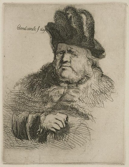 Anonymous (17th) after REMBRANDT (*1606), Man with