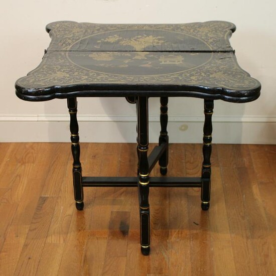 Antique Chinoiserie Games Table