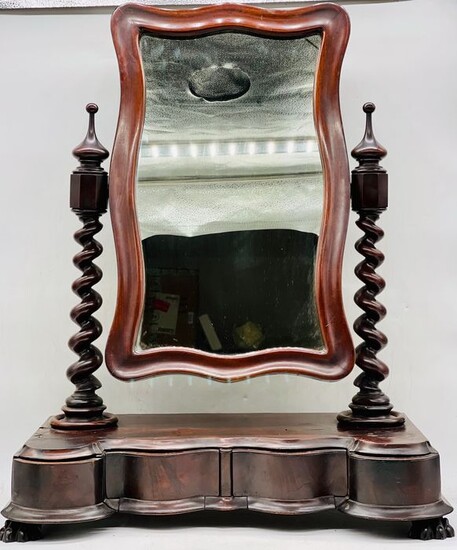Antique Dressing Table with Mirror - Victorian - Mahogany - Second half 19th century