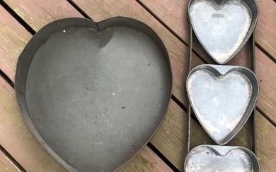 Antique Kitchen Items - Heart Shape Baking Molds