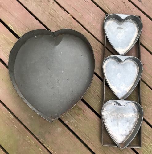 Antique Kitchen Items - Heart Shape Baking Molds