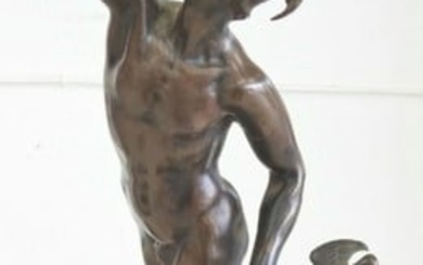 Antique Mercury Bronze Sculpture