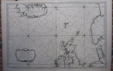 Antique Print-NORTH SEA-ICELAND-SCOTLAND-NORWAY-IRELAND-Bellin-1768