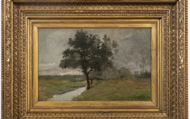 Antonín Chittussi (1847 - 1891) LANDSCAPE WITH A TREE