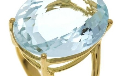 Aquamarine ring GG 750/000 ''I
