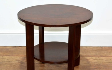 Art Deco mahogany, side or coffee table, with circular to...