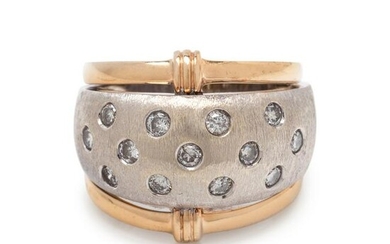 BICOLOR GOLD AND DIAMOND RING
