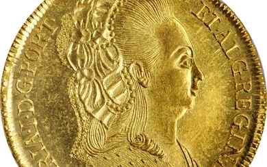 BRAZIL. 6400 Reis, 1805-R. Rio de Janeiro Mint. Maria I. NGC MS-64.
