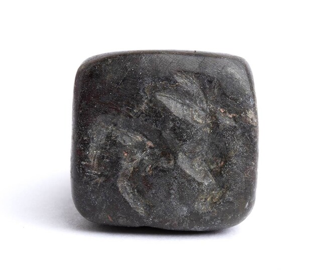 Bactrian Stone Pendant Seal with marks and animal; Central...
