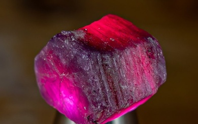 Beautiful, Rare Color Purple Sapphire Crystal Untreated / Unheated 26.9 ct- 5.38 g