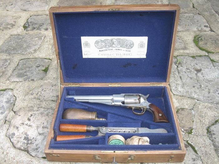 Belgium - artisan belge - remington 1858 - arme en coffret - Percussion - Revolver - 44