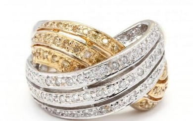 Bi-Color Gold and Diamond Ring