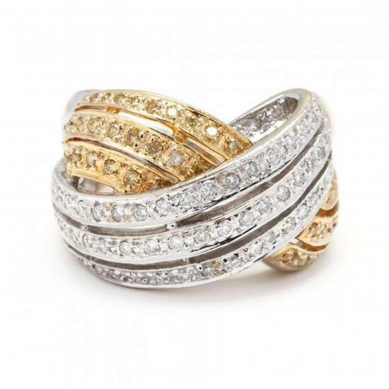 Bi-Color Gold and Diamond Ring