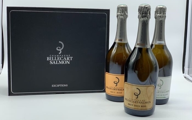 Billecart Salmon L'Exc3ption Brut Rosé - Blanc de Blancs Grand Cru - Brut Sous Bois - Limited Editio - Champagne - 3 Bottles (0.75L)