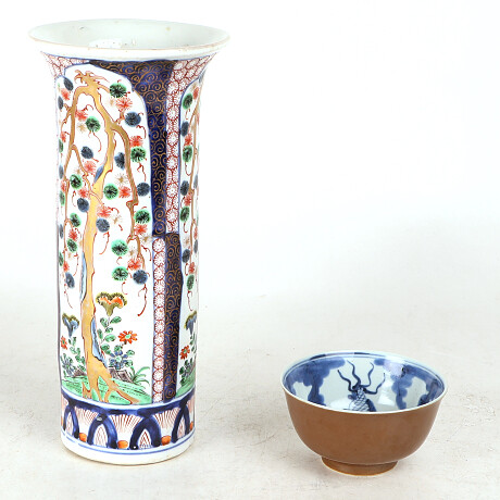 Bowl and vase oriental Skål och vas orientaliska