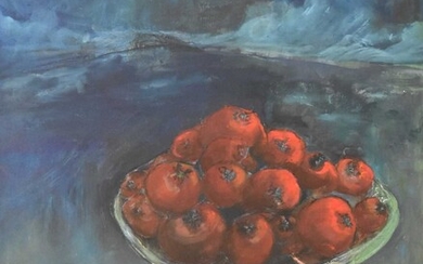 British School (20th Century) Still Life with Tomatoes in a Bowl