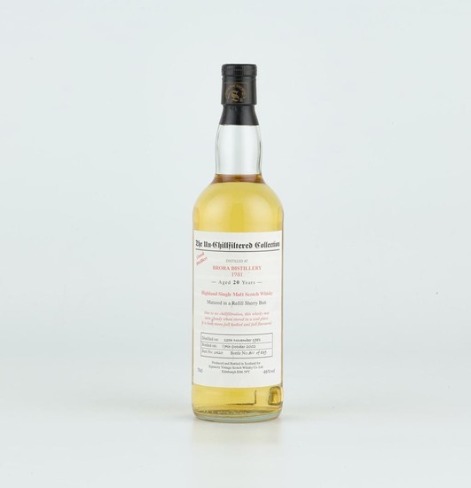 Brora Signatory Vintage The Un-Chillfiltered Collection 20 Year Old 1981 (1 BT70)
