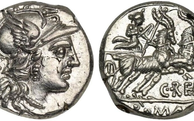 C. Renius, Denarius, Rome, 138 BC; AR (g 4,06; mm...