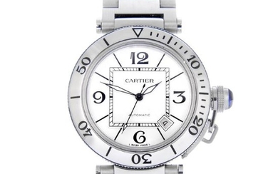 CARTIER - a Pasha bracelet watch. Stainless steel case