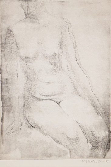 CHARLES RICHARDS, Intaglio Print, Female Nude