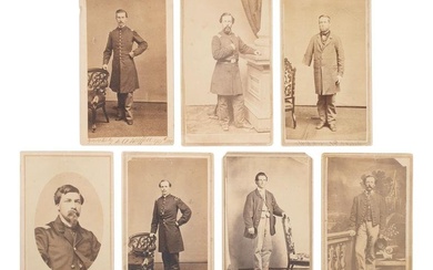 [CIVIL WAR]. A group of 16 CDVs of New York and Connecticut soldiers, highlighted by 10 images of