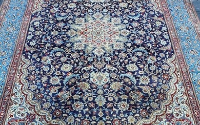 Carpet, Nain 6 La Habibian - Wool and Silk on Cotton - Mid 20th century