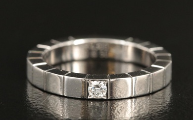 Cartier 18K Lanieres Band with Diamond Accent